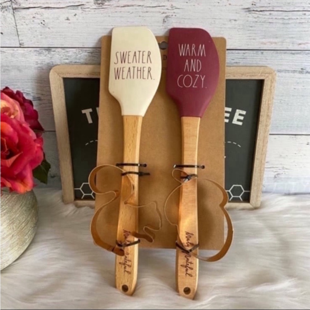 Rae Dunn Fall Thanksgiving Harvest Kitchen Baking 4 PC Utensils Set